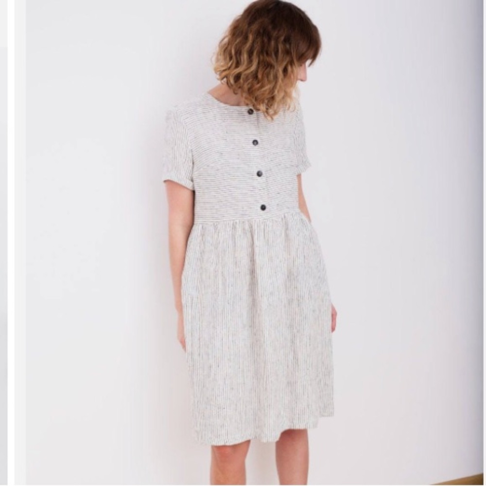 OffOn Linen Dress striped size S